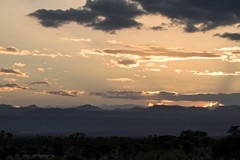The sun sets behind the Nyambene Hills